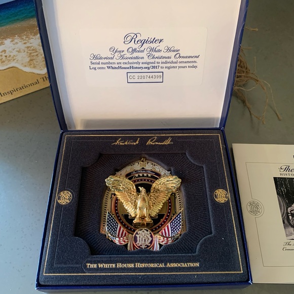 2017 WHITE HOUSE, NEW NEVER OUT OF BOX, Historical assoc, FDR Christmas ornament - Picture 1 of 9